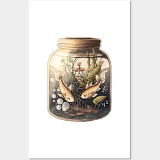 Two Koi Fish in a Terrarium Posters and Art